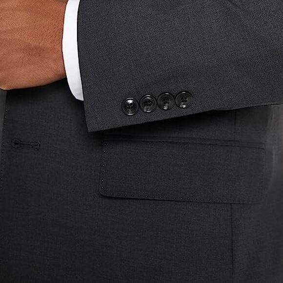 NWT Calvin Klein Men's Slim Fit Performance Wool Suit ,Dark Grey-SZ 38 - Picture 3 of 4